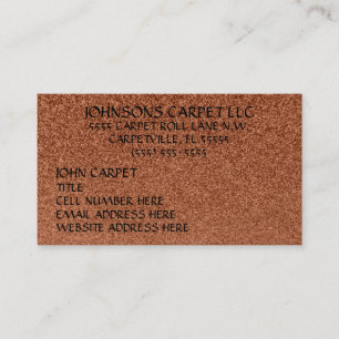 Carte De Visite Société d'installation de tapis