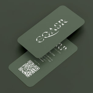 Carte De Visite Société minimale Lunar Green Professionnel
