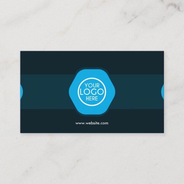 Carte De Visite Société Turquoise Noir Professionnel (Devant)