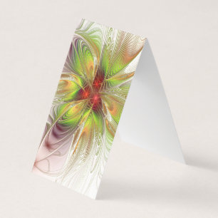 Carte De Visite Soft and tenderness fractal fantasy flowers