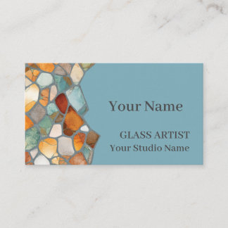 Carte De Visite Soft Pastel Stained Glass Business Card