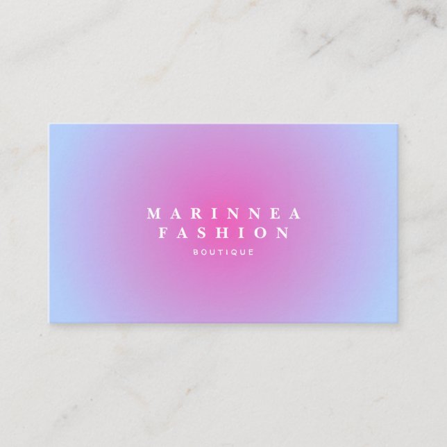 Carte De Visite Soft Purple Blue Gradient Aura  (Devant)
