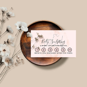 Carte De Visite Soft rose Corps sculpté contour spa