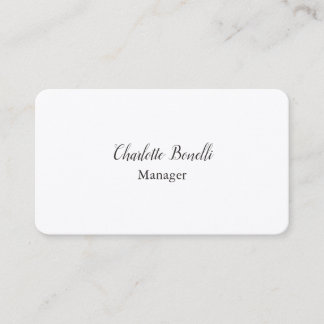 Carte De Visite Soie de qualité professionnelle minimaliste modern