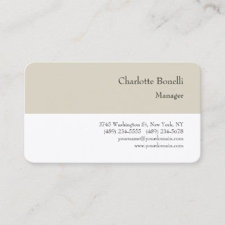 Carte De Visite Soie de qualité professionnelle minimaliste modern