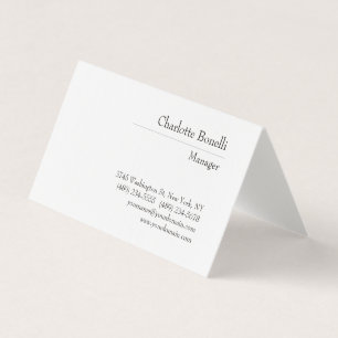 Carte De Visite Soie de qualité professionnelle minimaliste modern