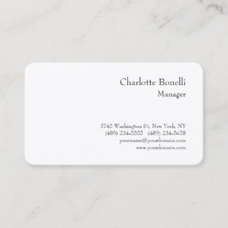 Carte De Visite Soie de qualité professionnelle minimaliste modern