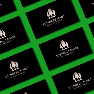 Carte De Visite Soin de la pelouse Élégant Rose Parties scintillan