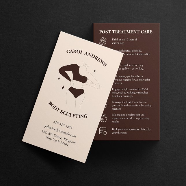 Carte De Visite Soin de santé de spa après traitement de sculpture (Créateur téléchargé)