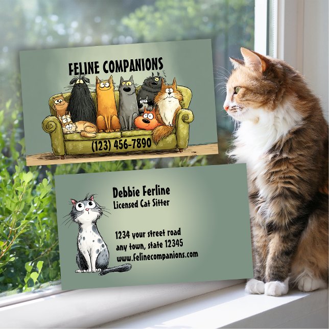 Carte De Visite Soin Parfait – Garde de Chat (Créateur téléchargé)