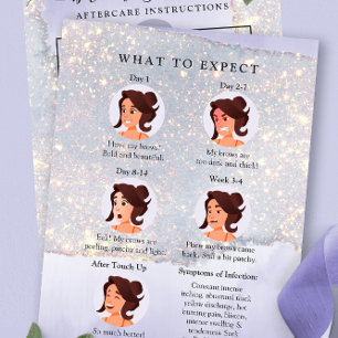 Carte De Visite Soins après Holographique Paillettes Violettes Lux