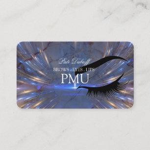Carte De Visite Soins après-sourcils Bleu PMU Microblading Henné S