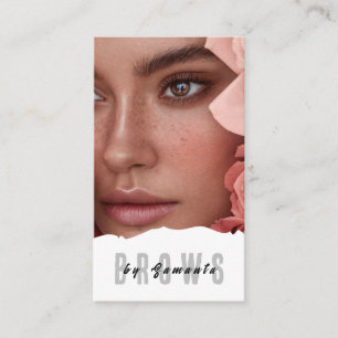 Carte De Visite Soins après-sourcils PMU Microblading Henné Salon