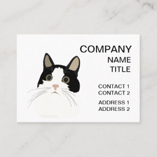 Carte De Visite Soins de chats noir et blanc