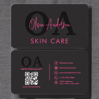 Soins de la peau QR Code Hot rose Noir médias soci
