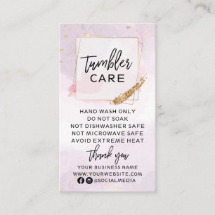 Carte De Visite Soins de tombeille violet et or