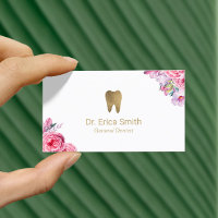 Soins dentaires Dentiste Élégant Floral Or