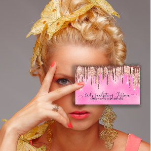 Carte De Visite Soins du corps Sculpture QRCode Logo Glam en argen