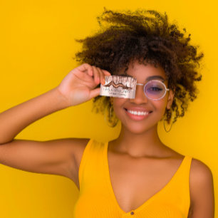 Carte De Visite Soins du corps Sculpture QRCode Logo Rose rose