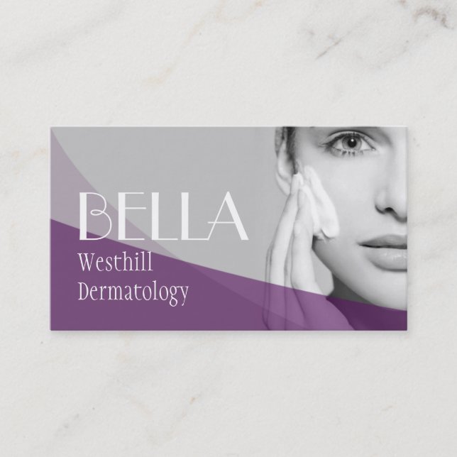 Carte De Visite Soins du Visage Dermatologue Spa Massage pour une  (Devant)