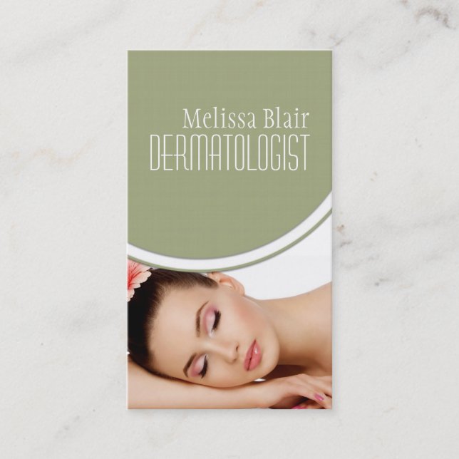Carte De Visite Soins du Visage Dermatologue Spa Massage pour une  (Devant)
