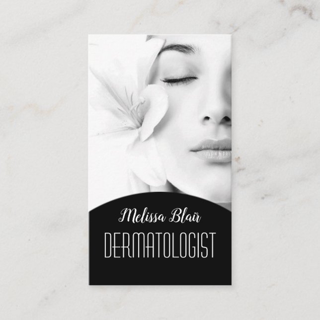 Carte De Visite Soins du Visage Dermatologue Spa Massage pour une  (Devant)