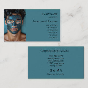 Carte De Visite Soins du visage pour hommes Salon de beauté