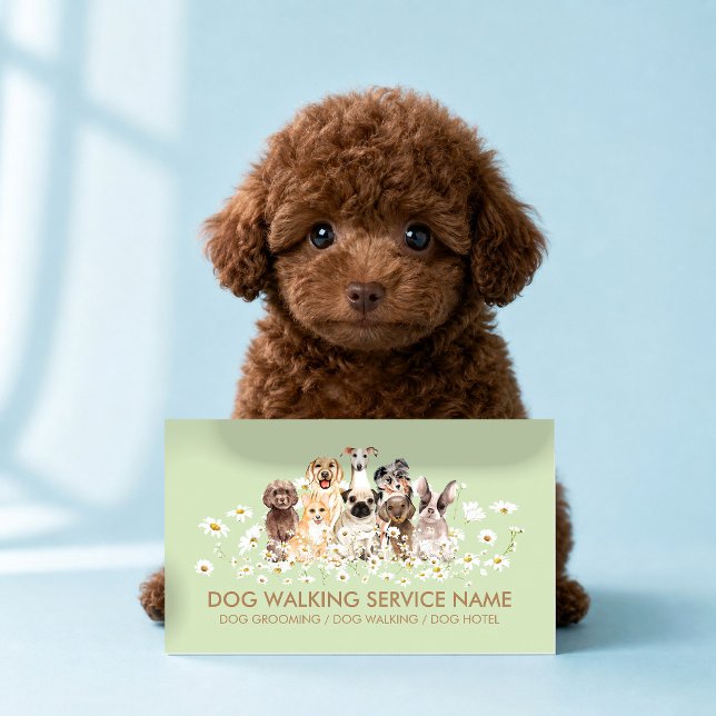 Carte De Visite Soins Holistiques de l'Animal de Compagnie Vert en (Créateur téléchargé)