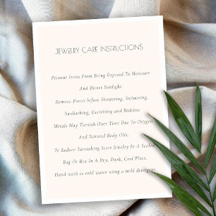 Carte De Visite Soins minimaux élégants simples blanchis bijoux bl