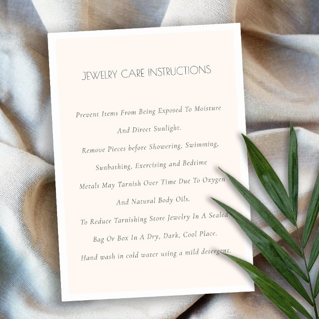 Carte De Visite Soins minimaux élégants simples blanchis bijoux bl (Créateur téléchargé)