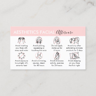 Carte De Visite Soins post-traitement esthétique facial