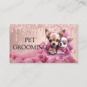 Carte De Visite Soins pour Animaux Salon de Toilettage pour Chiots