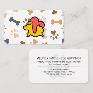 Carte De Visite Soins pour chats et chiens Toiletteur d'animaux