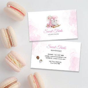 Carte De Visite Soins sucrés Boulangerie rose
