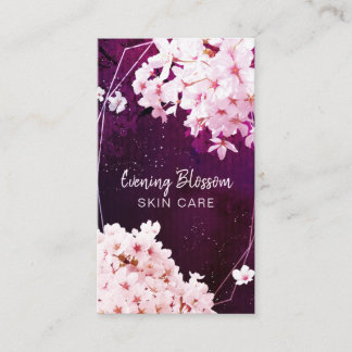 Carte De Visite Soirée Cerise Blossom Professionnel Soins de la pe