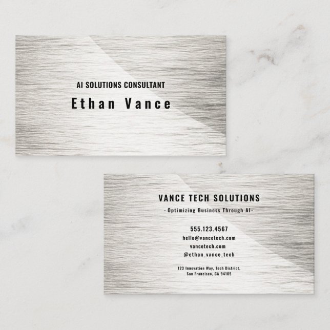 Carte De Visite Solar Flare Silver  (Devant / Derrière)