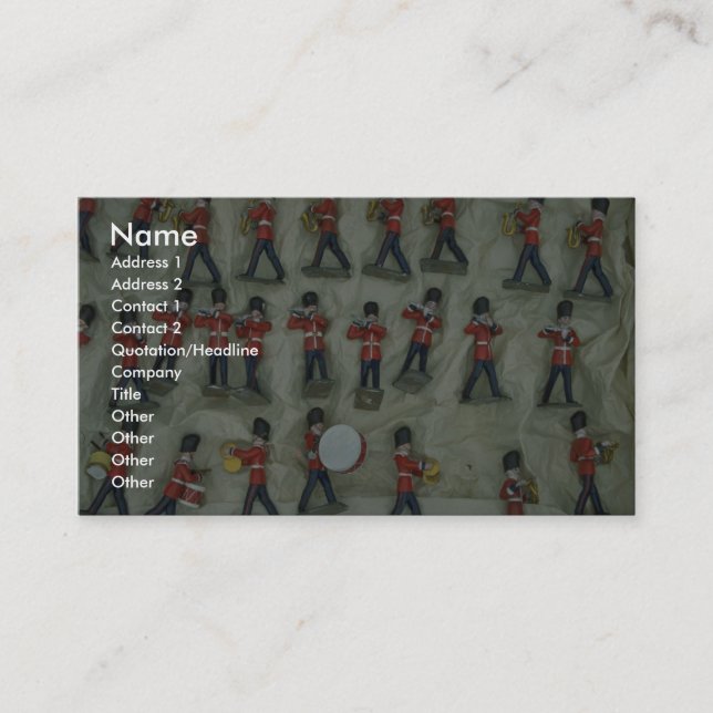 Carte De Visite Soldats de plomb peints (Devant)