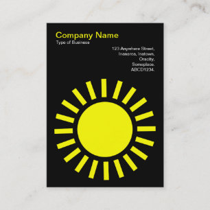 Carte De Visite Soleil 01 - Jaune sur Noir