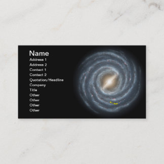 Carte De Visite Soleil dans la voie lactée NASA