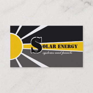 Carte De Visite Soleil/Soleil Énergie/Énergie de remplacement