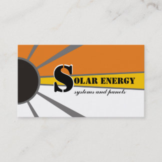 Carte De Visite Soleil/Soleil Énergie/Énergie de remplacement