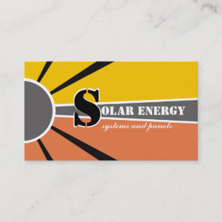 Carte De Visite Soleil/Soleil Énergie/Énergie de remplacement