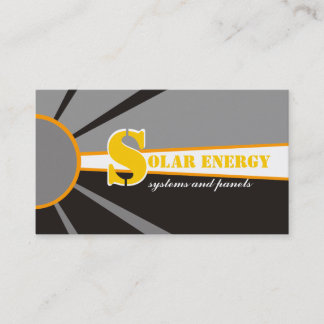 Carte De Visite Soleil/Soleil Énergie/Énergie de remplacement