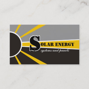 Carte De Visite Soleil/Soleil Énergie/Énergie de remplacement