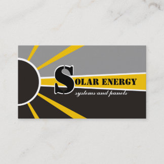 Carte De Visite Soleil/Soleil Énergie/Énergie de remplacement