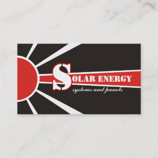 Carte De Visite Soleil/Soleil Énergie/Énergie de remplacement