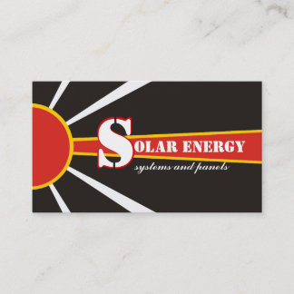 Carte De Visite Soleil/Soleil Énergie/Énergie de remplacement