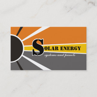 Carte De Visite Soleil/Soleil Énergie/Énergie de remplacement