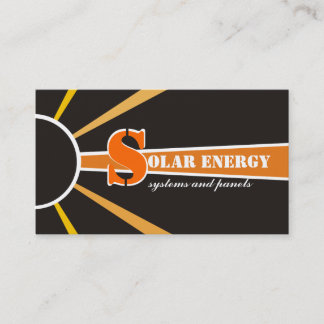 Carte De Visite Soleil/Soleil Énergie/Énergie de remplacement