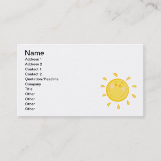 CARTE DE VISITE SOLEIL SOURIANT SOLEIL SOLEIL JOYEUX DESSIN D'ÉTÉ